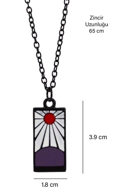 Demon Slayer Anime Kolye Kimetsu No Yaiba Blade Ghost Siyah Kolye modelleri