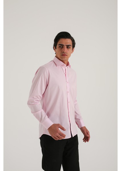 Slım Fit Lycra Uzun Kol Erkek Gömlek modelleri