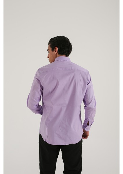 Slım Fit Lycra Uzun Kol Erkek Gömlek modelleri