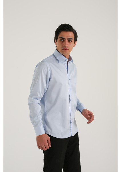 Slım Fit Saten Uzun Kol Erkek Gömlek fırsatları