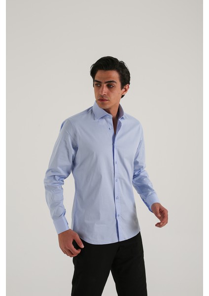 Slım Fit Saten Uzun Kol Erkek Gömlek indirimleri
