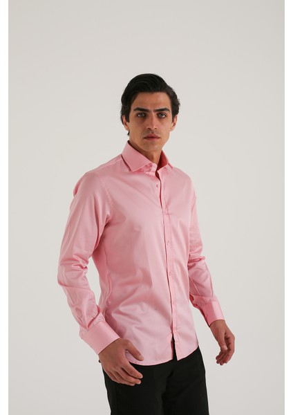 Slım Fit Saten Uzun Kol Erkek Gömlek modelleri