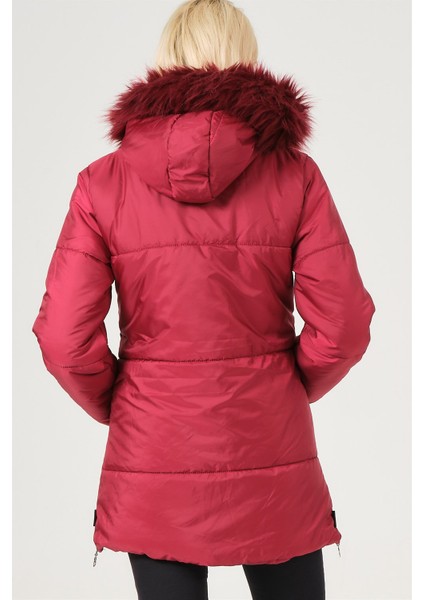 Z6668 Dewberry Bayan Kaban-Açık Bordo fiyatları