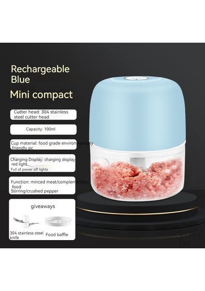 100ML Electric Garlic Crusher Mini Garlic Cutter Devil's Eye (Yurt Dışından)