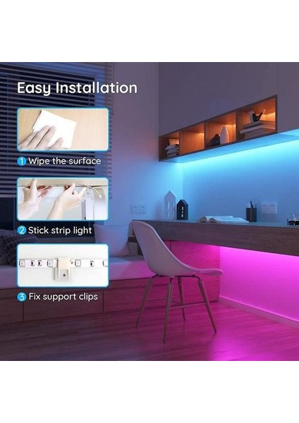 Geliştirilmiş Çok Renkli Rgb LED Işıkları ile LED Işıklar, Aile Odası Mutfaklarda Kullanılan Uzaktan Kumanda Dolabı Dekorasyonu ile LED Işıkları (Yurt Dışından) fiyatları