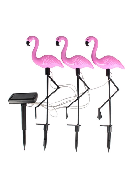 Güneş Bahçe Işıkları Açık, Toifucos 3 Adet / Takım Flamingo Güneş Işıkları Bahçe Pembe Flamingo Güneş Bahçesi Işıkları Su Geçirmez LED Işık Çim Lamba (Yurt Dışından)