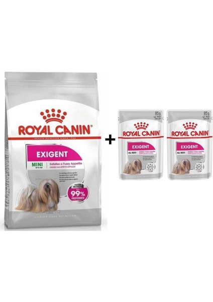 Mini Exigent Köpek Maması 3 kg + 2 Adet Yaş Mama Hediye