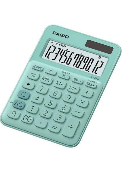 Casıo MS-20UC-GN Renkli Masa Tipi 12 Hane Hesap Ma