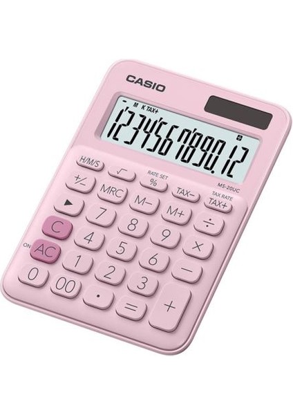 Casıo MS-20UC-PK Renkli Masa Tipi 12 Hane Hesap Ma