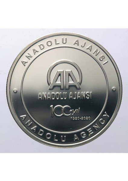 AA Anadolu Ajansi 20 TL 2020 GÜMÜŞ HATIRA PARASI SERTIFIKALI