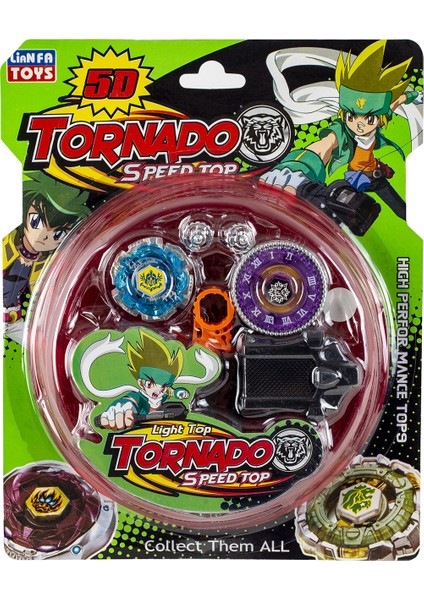 Tornado Beyblade - Ikili Beyblade Oyuncak - Sahalı