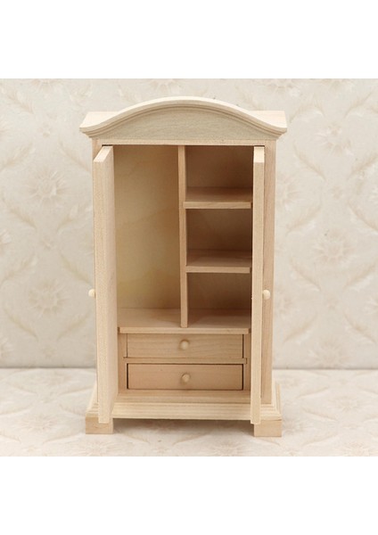 2pcs Yatak ve Gardırop /12 Bebek Evi Yatak Odası Odası Dekorasyon Diy (Yurt Dışından) modelleri