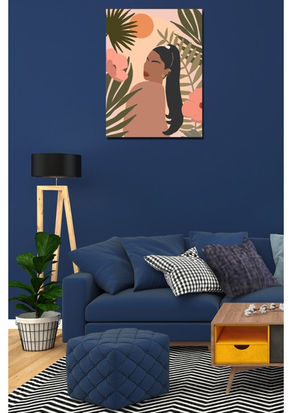Botanik Kadın Portre 30X40 Tablo