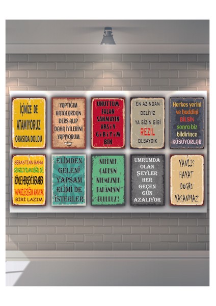 Deli Gibi Sevmek Ruhumuzda Var Ahşap Poster