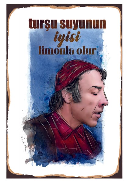 Hayır Turşuyla Olur Ahşap Poster