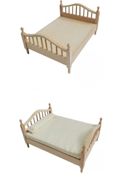 2pcs 1:12 Ölçekli Dollhouse Çift Yolu Koleksiyonu Çocuklar Için Yatdd (Yurt Dışından)