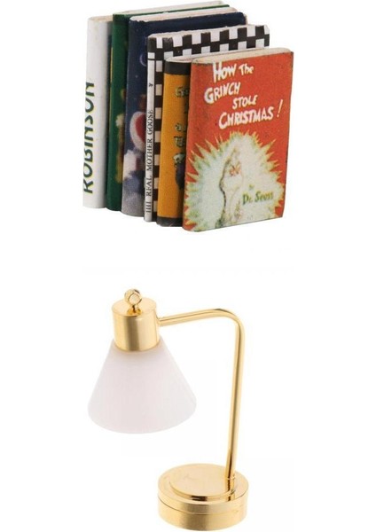 Mini Kitaplar Led: 12 Dollhouse Yatak Odası Okuma Sahnesi Süsleme (Yurt Dışından)