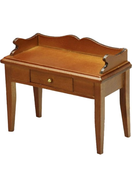 2pcs 1:12 Bebek Evi Shabby Masif Ahşap Masa ve Mobilya Ahşap Merkez Tablo ve Sandalye (Yurt Dışından) fiyatları