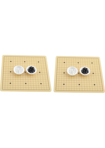 2 Kit 1:12 Ölçekli Dollhouse Weiqi Oyun Bebek Sahne Dekorasyonu (Yurt Dışından)