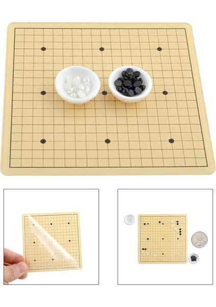 2 Kit 1:12 Ölçekli Dollhouse Weiqi Oyun Bebek Sahne Dekorasyonu (Yurt Dışından) modelleri