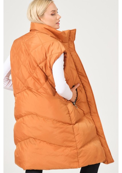 Z6743 Dewberry Bayan Yelek-Camel