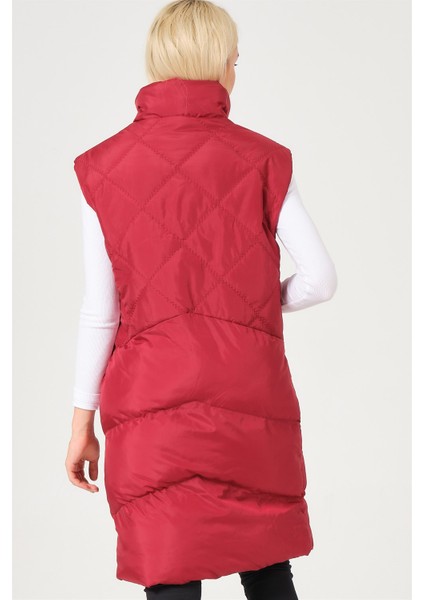 Z6743 Dewberry Bayan Yelek-Bordo
