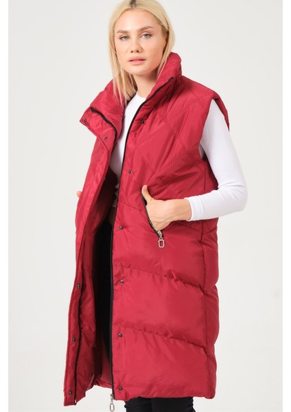 Z6743 Dewberry Bayan Yelek-Bordo