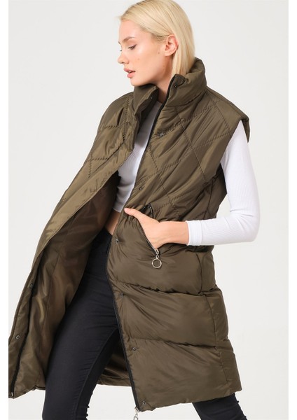 Z6743 Dewberry Bayan Yelek-Haki indirimleri