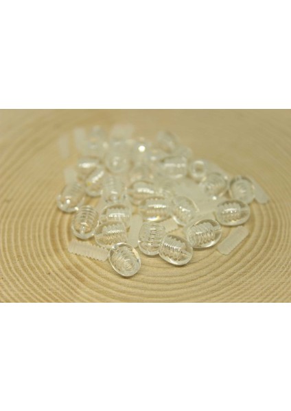 Şeffaf Renk Klips - Vidalı Klips Kolye & Bileklik Için (2 Adet)