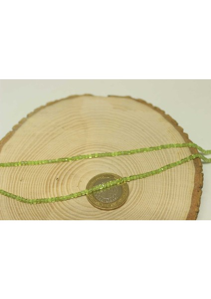 Peridot (Zebercet) Taşı Küp Şekilli Dizi 3mm