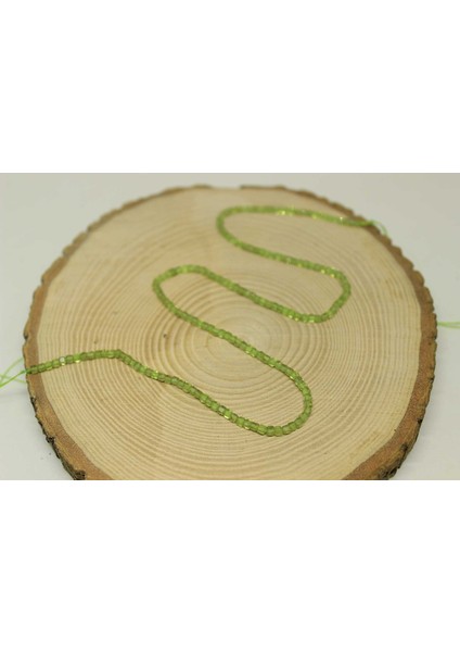 Peridot (Zebercet) Taşı Küp Şekilli Dizi 3mm