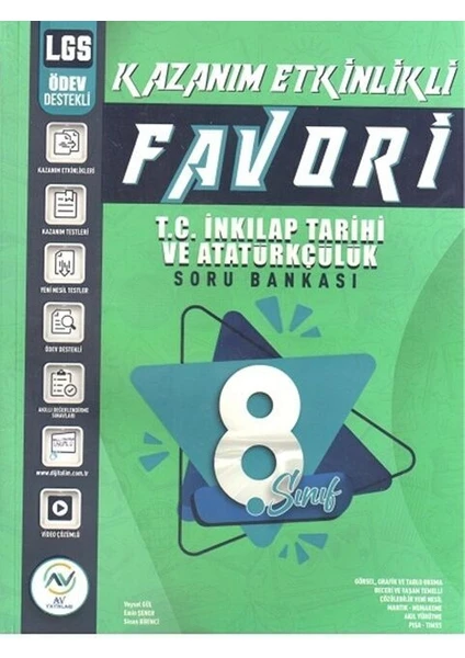 Av Yayınları  8. Sınıf Lgs T.c. Inkılap Tarihi ve Atatürkçülük Kazanım Etkinlikli Soru Bankası 2023