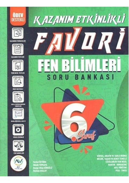 Av Yayınları 6. Sınıf Fen Bilimleri Favori Serisi Kazanım Etkinlikli Soru Bankası 2023