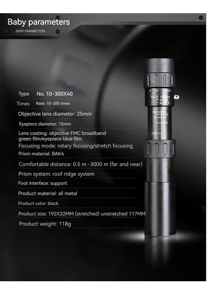 300×40 Sürekli Zoom Monoküler (Yurt Dışından) fırsatları