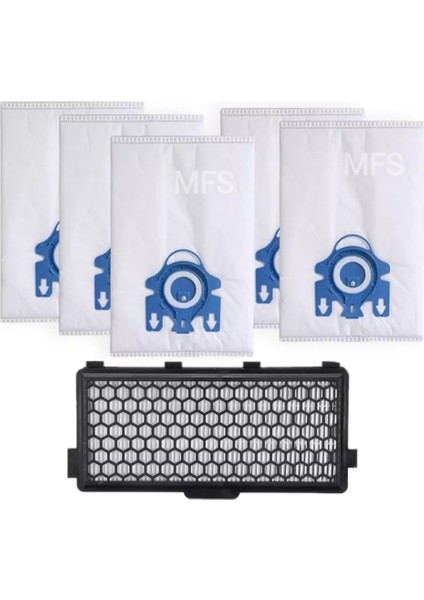 Miele Complete C3 Cat Dog Powerline Uyumlu 5 Adet Toz Torbası ve Hepa Filtre Seti