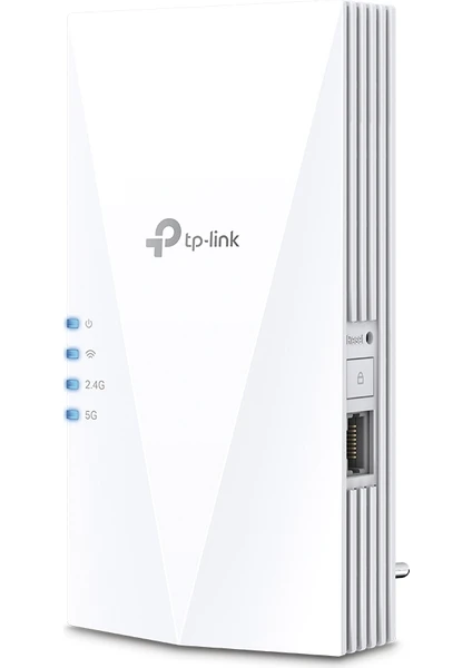 TP-Link RE500X, AX1500 Mbps, Geniş Bant/Wi-Fi Genişletici, 1 Gigabit Bağlantı Noktası ile Güçlendirici/Hotspot, Dahili Erişim Noktası Modu, Wi-Fi 6 Menzil Genişletici