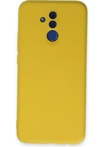 Happycase Huawei Mate 20 Lite Kılıf Nano Içi Kadife  Silikon - Sarı