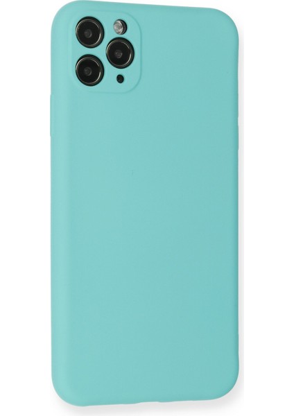 iPhone 11 Pro Max Kılıf Nano Içi Kadife Silikon - Turkuaz modelleri