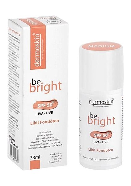 skin Be Bright SPF50+ Likit Fondöten 33 ml - Medium