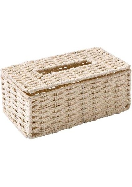 Rattan Doku Kutusu Bağbozumu Peçete Tutucu Kılıf (Yurt Dışından)