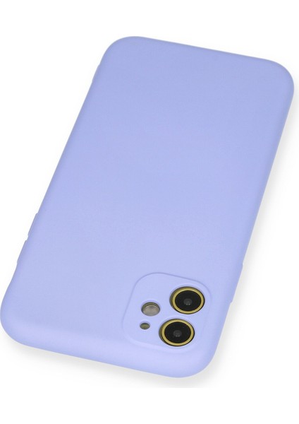 iPhone 11 Kılıf Nano Içi Kadife Silikon - Lila modelleri