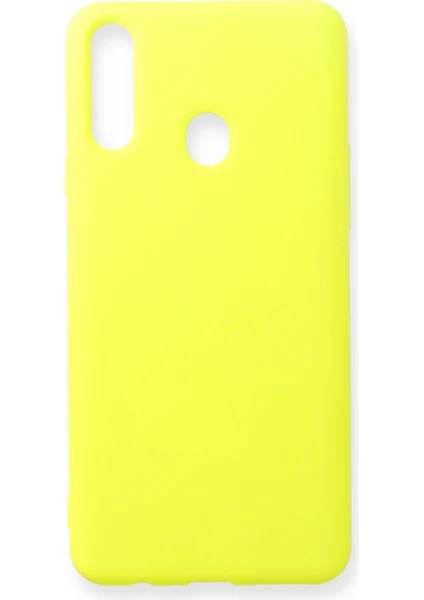 Happycase Huawei P40 Lite E Kılıf Nano Içi Kadife  Silikon - Sarı