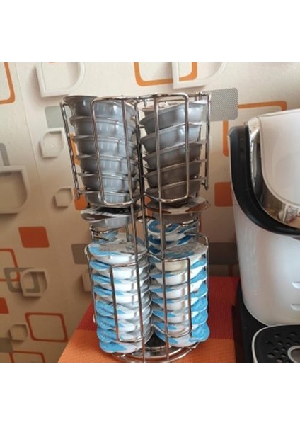 Basit Stil Dönen Kapsül Kahve Pods Tutucu Depolama Rafı (Yurt Dışından) modelleri