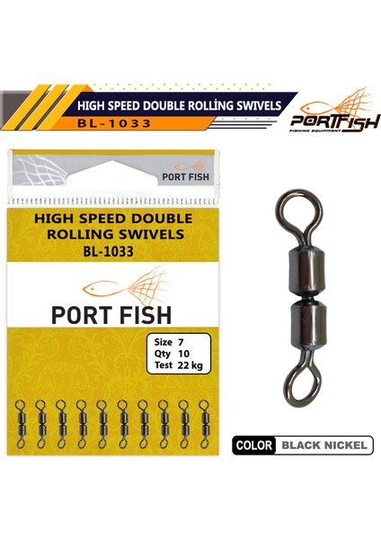 BL-1033 High Speed Double Rolling Swivels 10