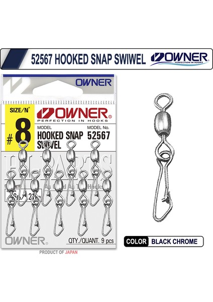 52567 Hooked Snap Swivel Klipsli Fırdöndü 1