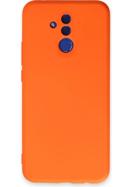 Happycase Huawei Mate 20 Lite Kılıf Nano Içi Kadife  Silikon - Turuncu