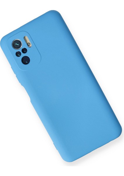 Xiaomi Redmi Note 10S Kılıf Nano Içi Kadife Silikon - Mavi