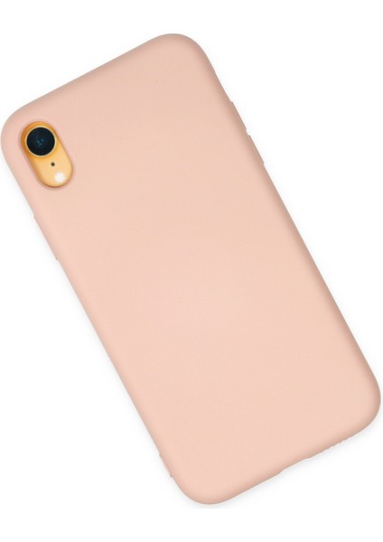 Happycase iPhone Xr Kılıf Nano Içi Kadife  Silikon - Pudra