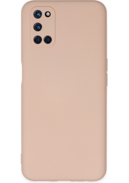 Oppo A72 Kılıf Nano Içi Kadife Silikon - Pudra