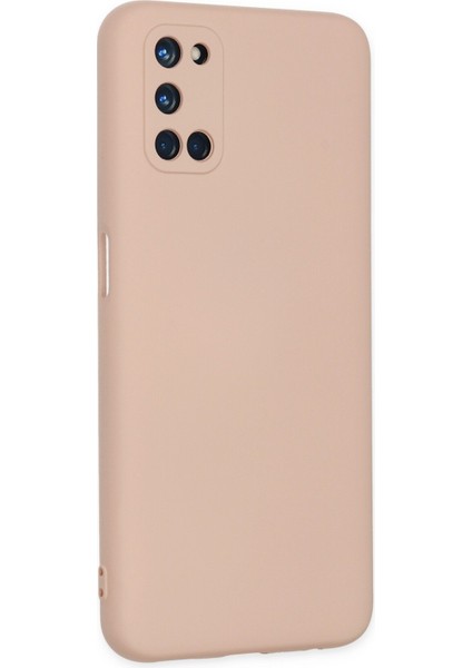 Oppo A72 Kılıf Nano Içi Kadife Silikon - Pudra